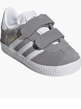 adidas Kids Gray Suede Velcro Sneakers